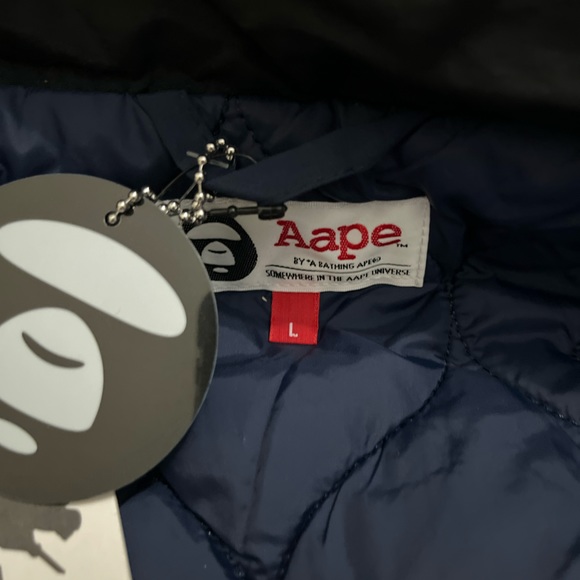 NWT-AAPE by A Bathing Ape (BAPE) Padded Jacket with Hidden Hood - Men L/Women XL - Picture 8 of 10